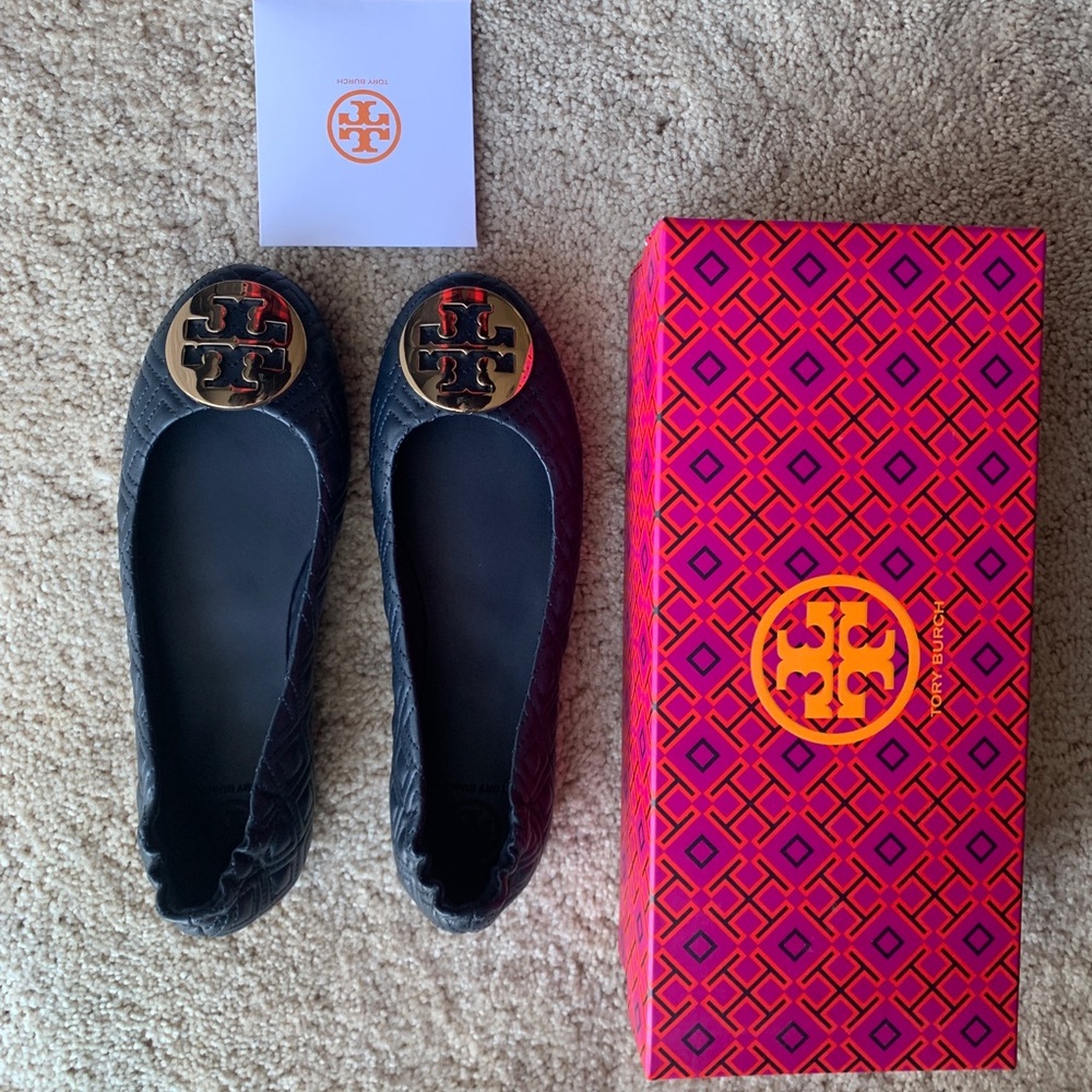 Tory Burch quilted Minnie flat